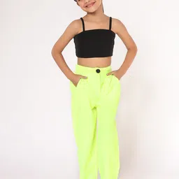 BAESD Girls Sleeveless Pure Cotton Top with Trousers-image-94