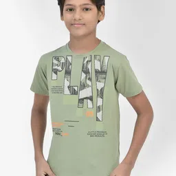 Crimsoune Club Boys Graphic Printed Cotton Slim Fit T-shirt-16