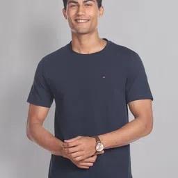 AD By Arvind Round Neck Slim Fit Cotton T-shirt-image-81