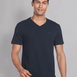 AD By Arvind Men V-Neck Slim Fit T-shirt-image-17