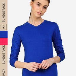 appulse Pack Of 2  V-Neck Slim Fit Cotton T-shirts-picture-20