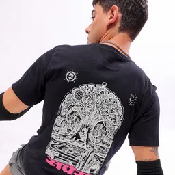 The Indian Garage Co Men Graphic Printed Round Neck Slim Fit T-shirt-picture-44