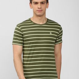 PETER ENGLAND UNIVERSITY Men Striped Pockets Slim Fit T-shirt-image-57