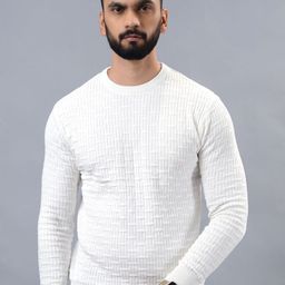 JADE BLUE Men Monochrome Pure Cotton Pockets Slim Fit T-shirt-image-81