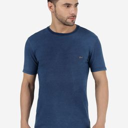 JADE BLUE Pure Cotton Slim Fit T-shirt-image-40