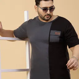 Rigo Colourblocked Slim Fit Cotton T-shirt-picture-23
