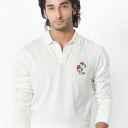 RARE RABBIT Men Rings-4 Slim Fit Solid Polo Collar T-Shirt-15