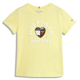 Tommy Hilfiger Girls Typography Embroidered Slim Fit Pure Cotton T-shirt-image-98