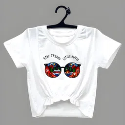 BAESD Girls Graphic Printed Slim Fit T-shirt-image-91