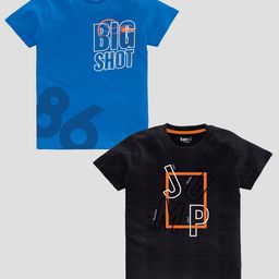 BAESD Boys Pack Of 2 Slim Fit Typography Printed Pure Cotton Casual T-shirt-image-43