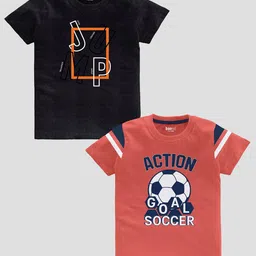 BAESD Boys Pack Of 2 Graphic Printed Slim Fit Cotton T-Shirt-image-41