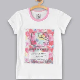 Kids Ville Girls Hello Kitty Printed Pure-Cotton T-Shirts-image-31
