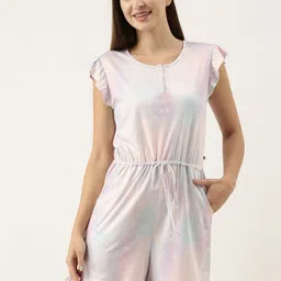 Bannos Swagger Pink Printed Playsuit-picture-42