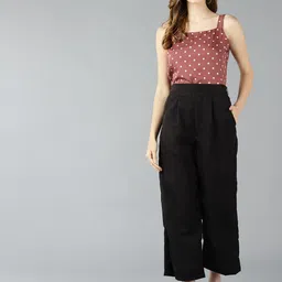 ZNX Clothing Black & Pink Printed Basic Jumpsuit-picture-24