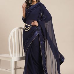 DIVASTRI Beads and Stones Saree-image-45