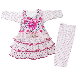 BAESD Infants Girls Printed Pure Cotton Top with Trousers-26