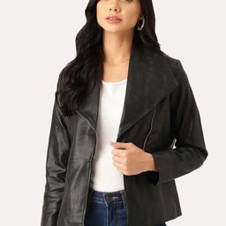 Leather Retail Women Outdoor Biker Jacket-image-68