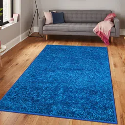 Story@home Blue Solid Anti Skid Thick Carpet-23