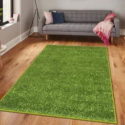 Story@home Green Solid Anti Skid Thick Soft Shaggy Carpet-picture-13
