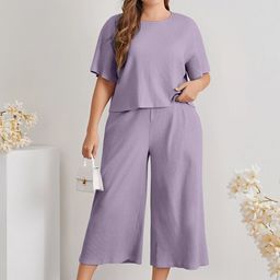SIDYAL Ribbed Top With Palazzo Co-Ords-image-52