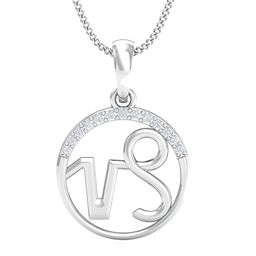 KUBERBOX 18KT White Gold Capricorn Zodiac Diamond -Studded Pendant -0.9gm-image-19