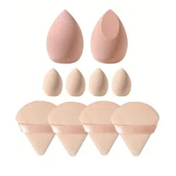 Facejewel Set Of 10 Makeup Sponge, Mine Sponge & Triangle Puff-12