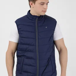 t-base Men Blue Windcheater Puffer Jacket-image-58