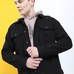 LOCOMOTIVE Men Black Solid Jacket-picture-13
