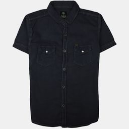 V-Mart Boys Classic Spread Collar Short Sleeves Casual Shirt-57