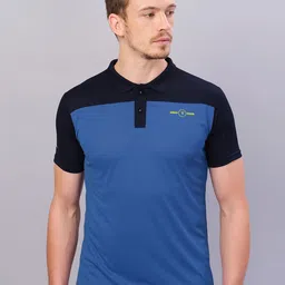 Technosport Men Colourblocked Polo Collar Antimicrobial Tshirt-picture-43