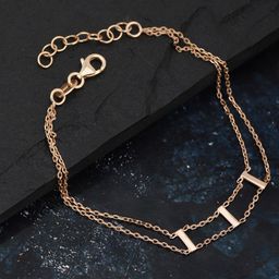 Carlton London Women Rose Gold-Plated Link Bracelet-30