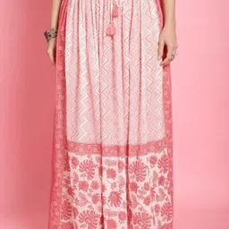 Prakrti Floral Printed Pure Cotton Maxi Skirt-picture-50