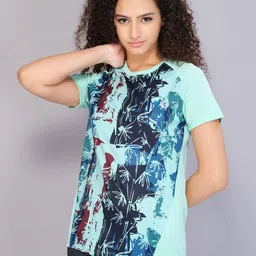 Technosport Women Printed Antimicrobial Active T-shirt-image-64