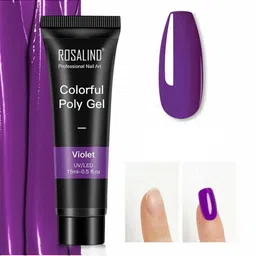 ROSALIND UV & LED Soak-Off Colorful Poly Nail Extension Gel 15 ml - Violet-image-50