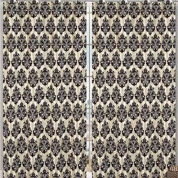 Saral Home Brown & Black Set of 2 Jacquard Room Darkening Long Door Curtain-image-67