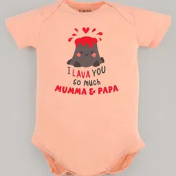 FflirtyGo Infants Valentine's Day Typography Printed Pure Cotton Bodysuit-image-65
