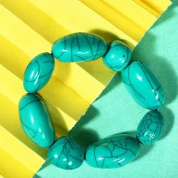 Bamboo Tree Jewels Stone Beaded Elasticated Stretchable Bracelet-14
