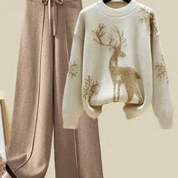 Alamode By Akanksha Women Siruki Woolen Coord Set-image-32