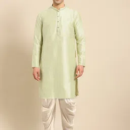 Amodh by Kisah Men Green Kurta with Dhoti Pants-picture-40