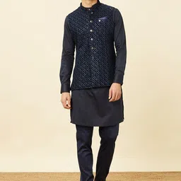Manyavar Embellished Mandarin Collar Nehru Jacket-image-23