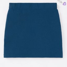 edheads Girls Blue Pure Cotton Pencil Skirt-28