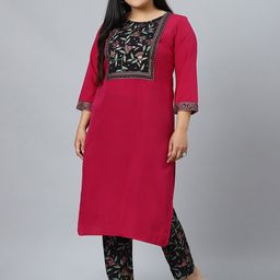 Sztori Floral Printed Regular Kurta with Trousers-picture-20