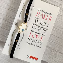 EL REGALO White & Black Rakhi & Greeting Card Set-image-53
