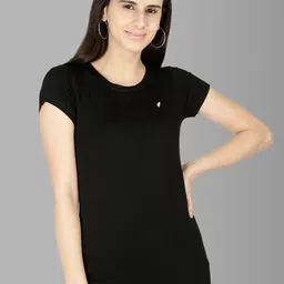Feather Soft Elite Women Black Indigo Slim Fit Running T-shirt-image-55