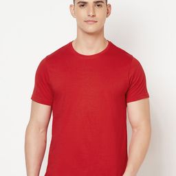 Truerevo Men Red Anti Odour Round Neck Short Sleeve T-shirt-image-16