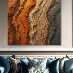 SAF Red & Beige Wooden Framed Modern Canvas Painting Wall Art-17