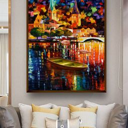 The Art House Blue & Yellow Abstract Painting Wall Art-image-44