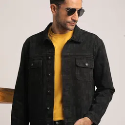 EVERBLUE Spread Collar Long Sleeves Denim Jacket-29