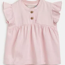 Chicco Girls Cotton Round Neck Regular Fit T-shirt-image-15