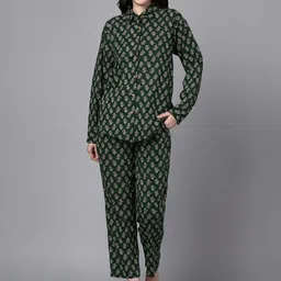 BLOCKS OF INDIA Printed Pure Cotton Shirt & Trousers Co-Ords Set-image-33